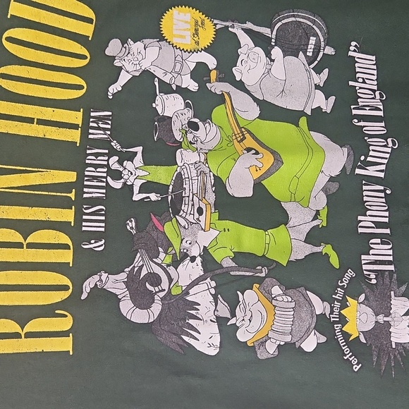 Disney Robin Hood Dark Green Long Sleeve Tee - Picture 2 of 6